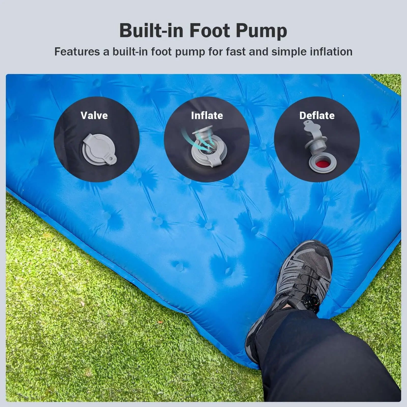 RoosCamp RoosPad Elite with Built-in Foot Pump RoosCamp Gear