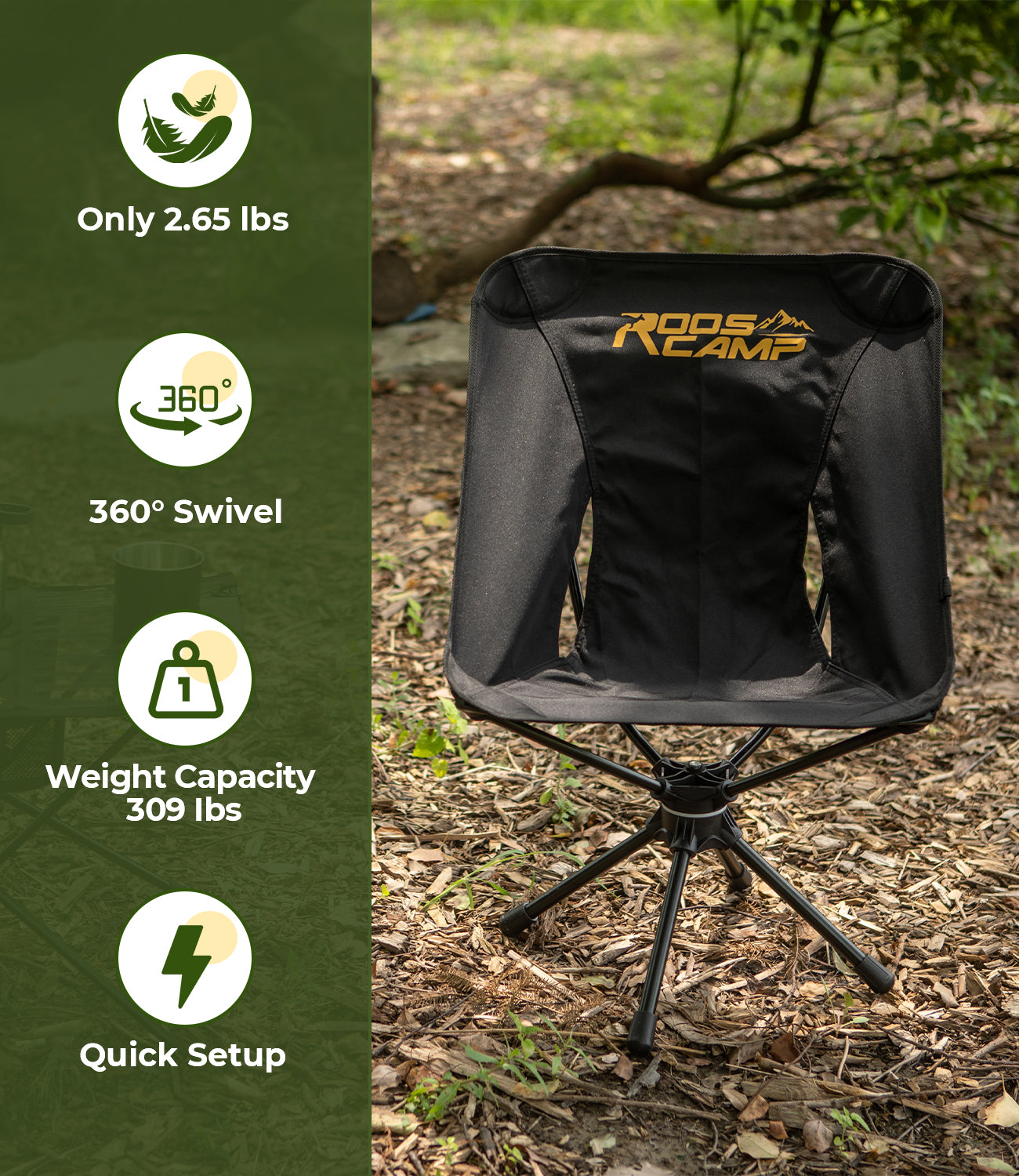 Porta-Swivel Camp Chair RoosCamp Gear