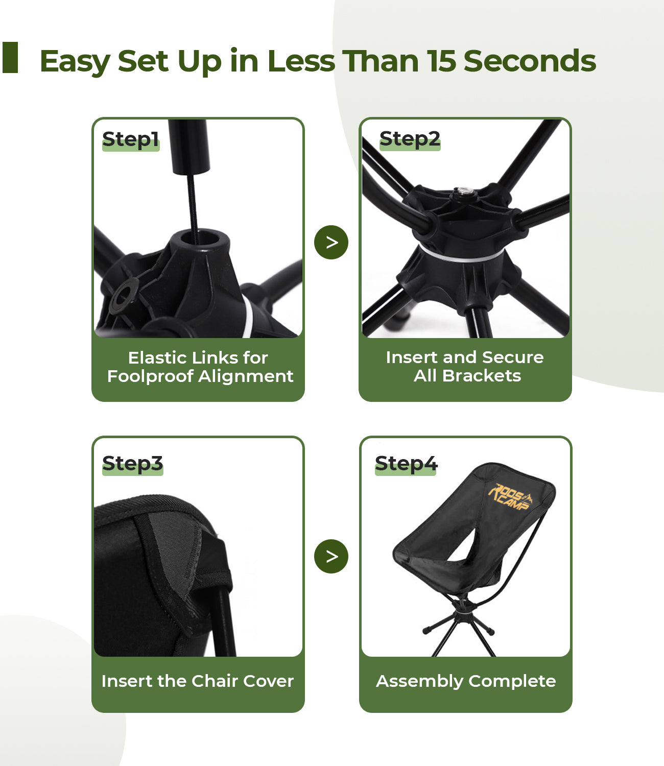 Porta-Swivel Camp Chair RoosCamp Gear