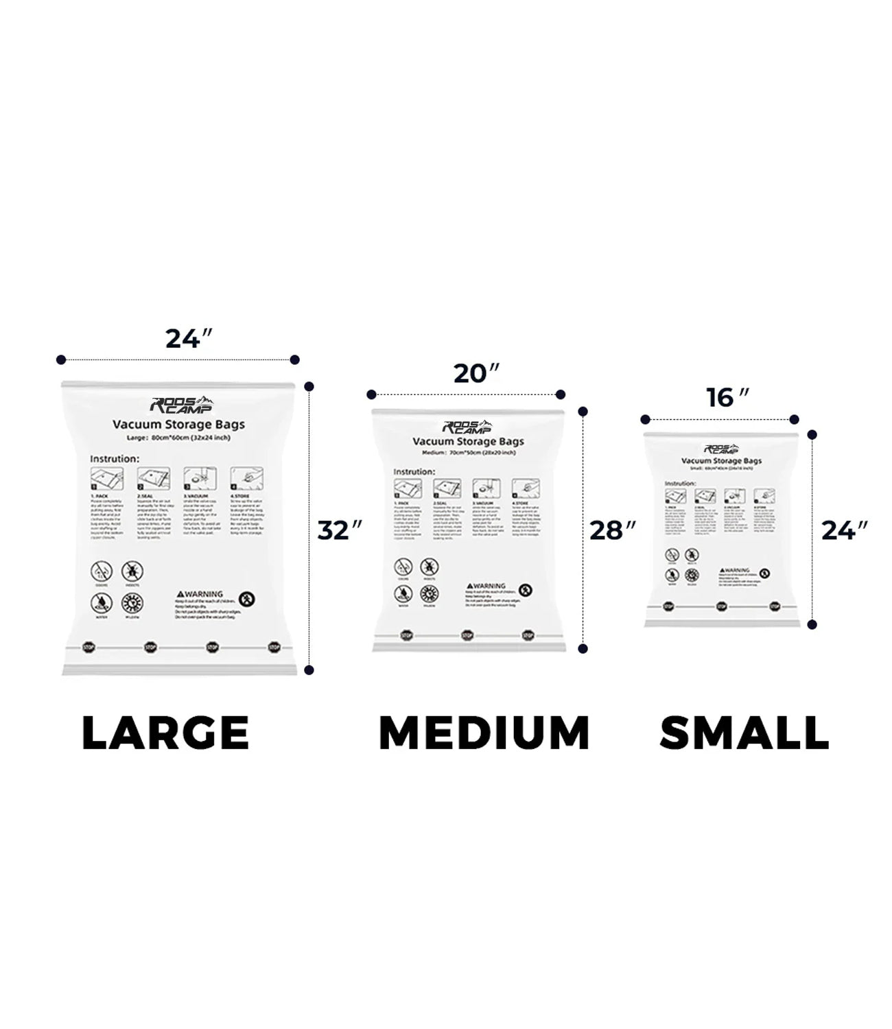 Vacuum Storage Bags RoosCamp Gear