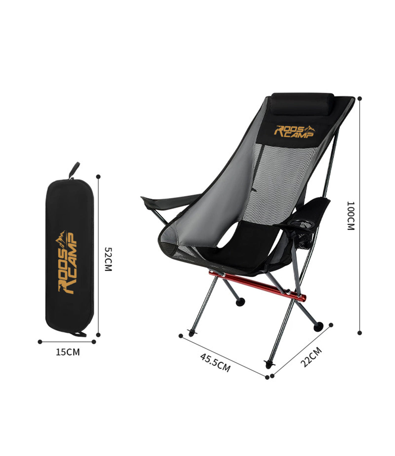RoosCamp Portable High-Back Armchair for Outdoors RoosCamp Gear