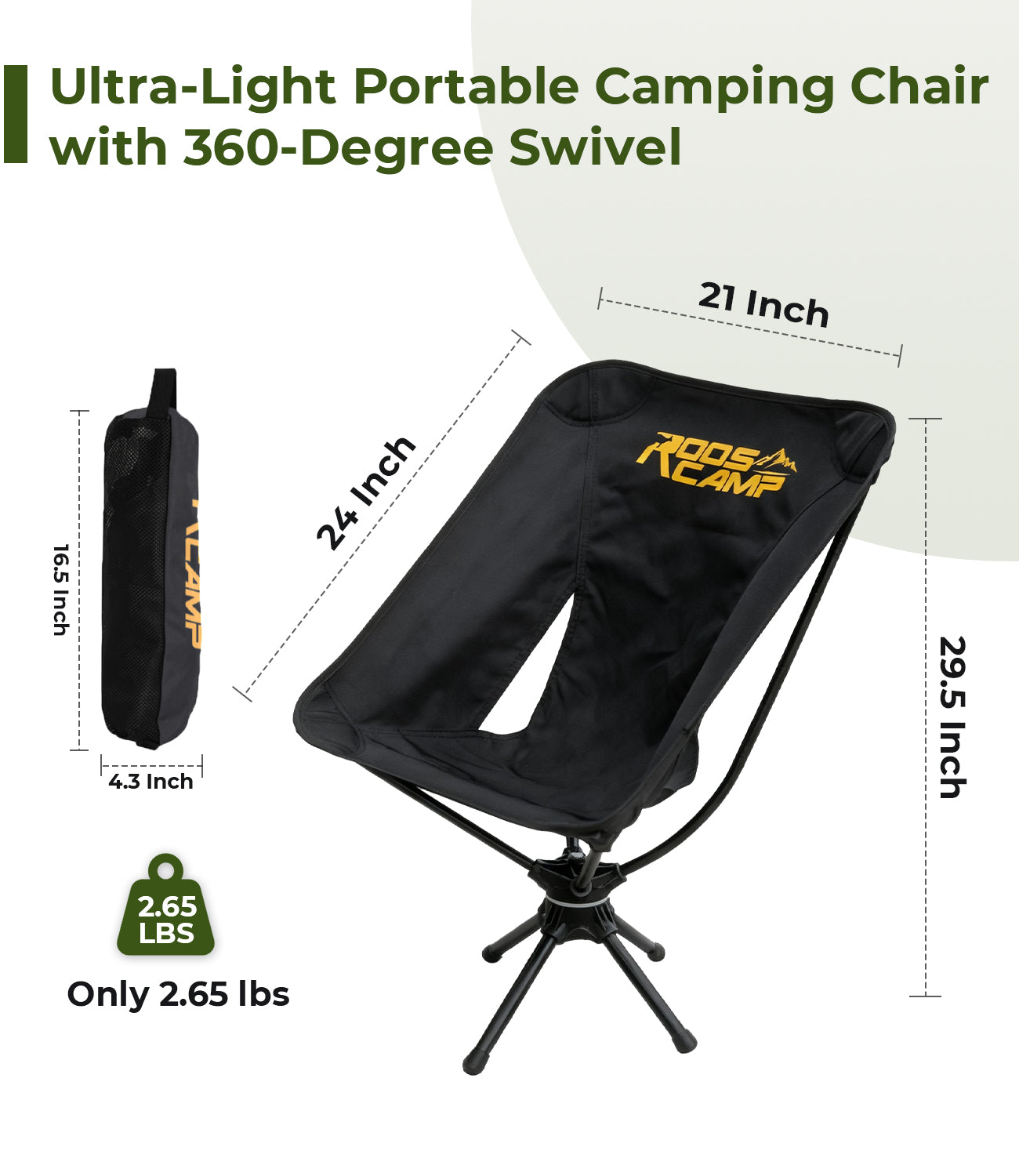 Porta-Swivel Camp Chair RoosCamp Gear