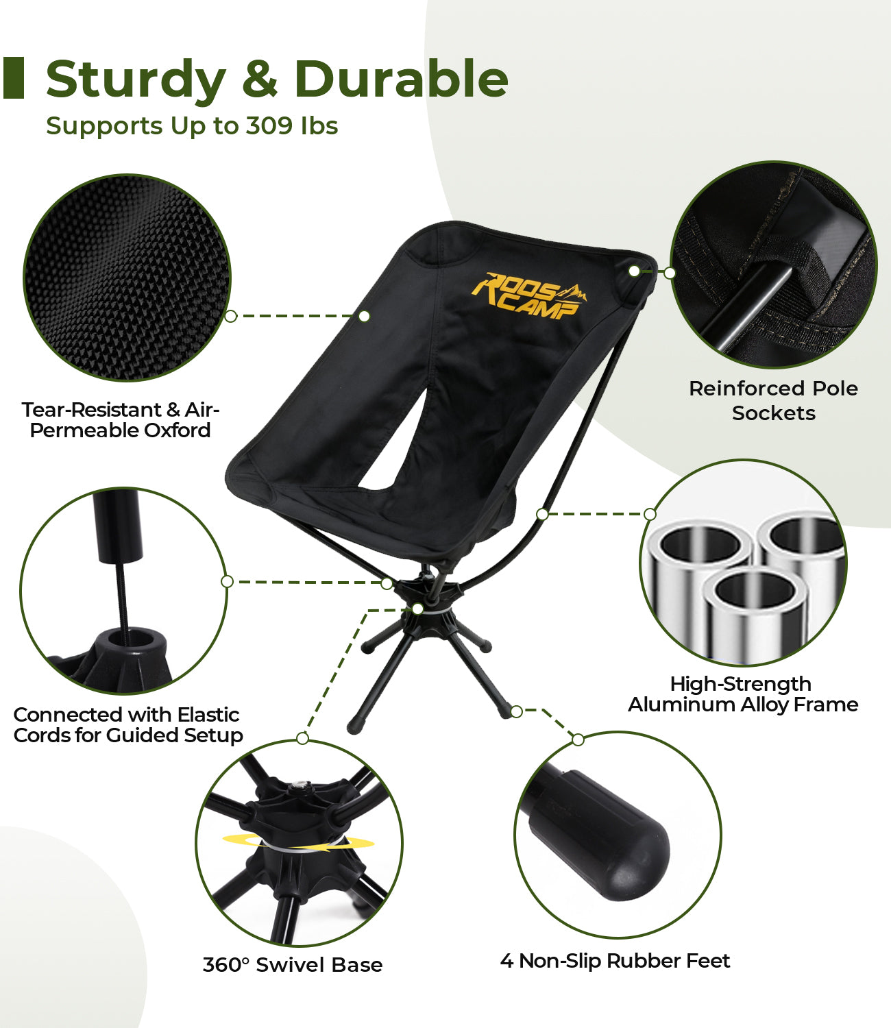 Porta-Swivel Camp Chair RoosCamp Gear