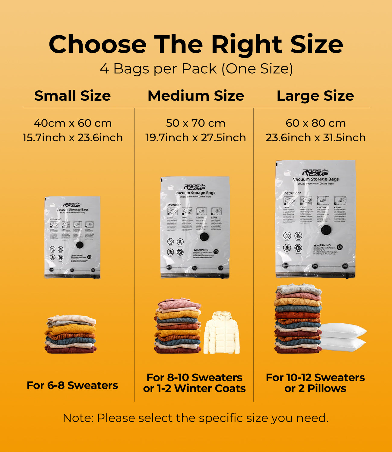 Vacuum Storage Bags RoosCamp Gear