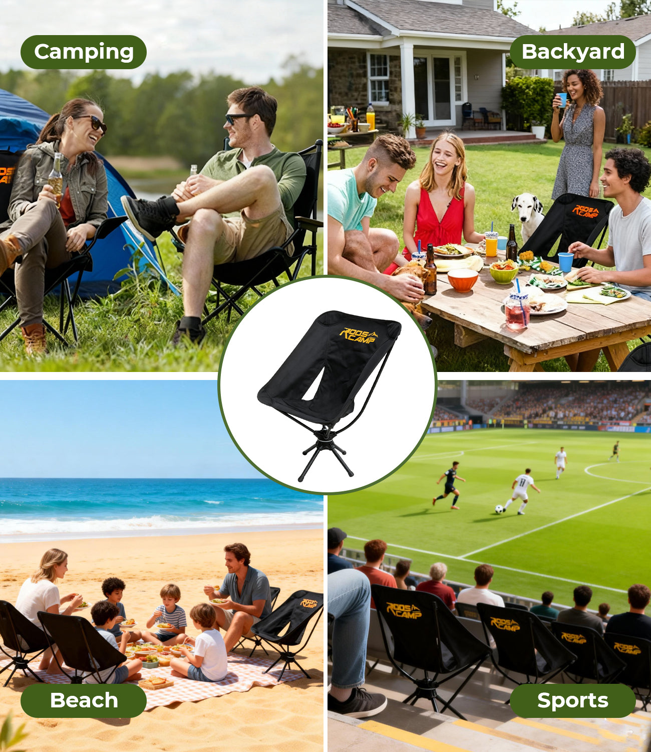 Porta-Swivel Camp Chair RoosCamp Gear