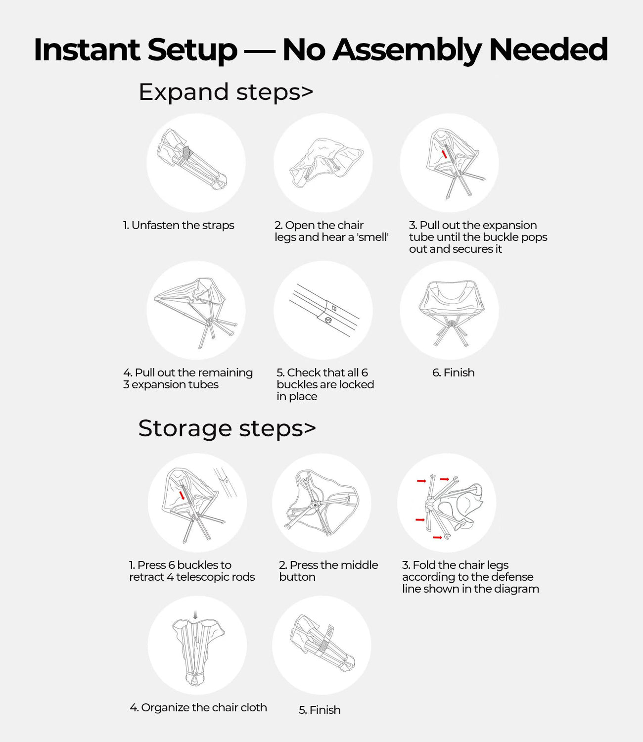 RoosCamp Quick-Setup Outdoor Chair RoosCamp Gear